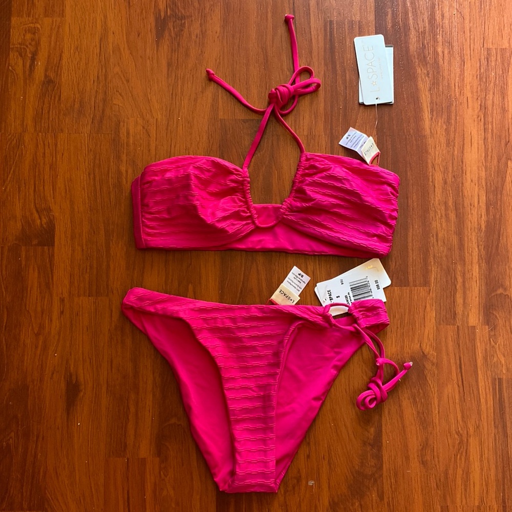 L*Space Bikini Set Small S Amal bandeau top & Dawn Bottom NEW (multi way)